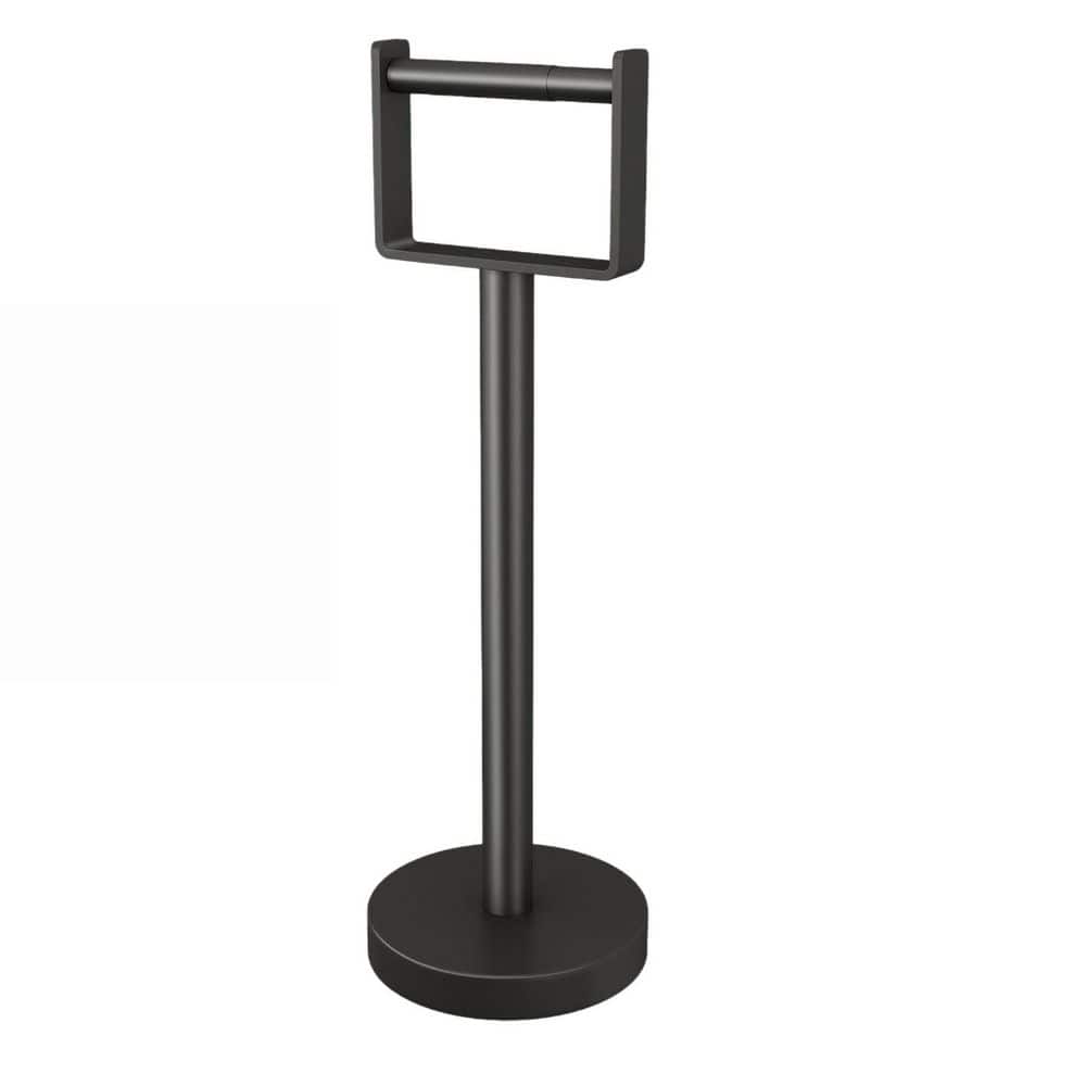 1-Pack Free Standing Heavy Duty Toilet Paper Holder in Matte Black, Stainless Steel Floor Tissue Roll Stand for Bathroom price history on PriceWatchPro