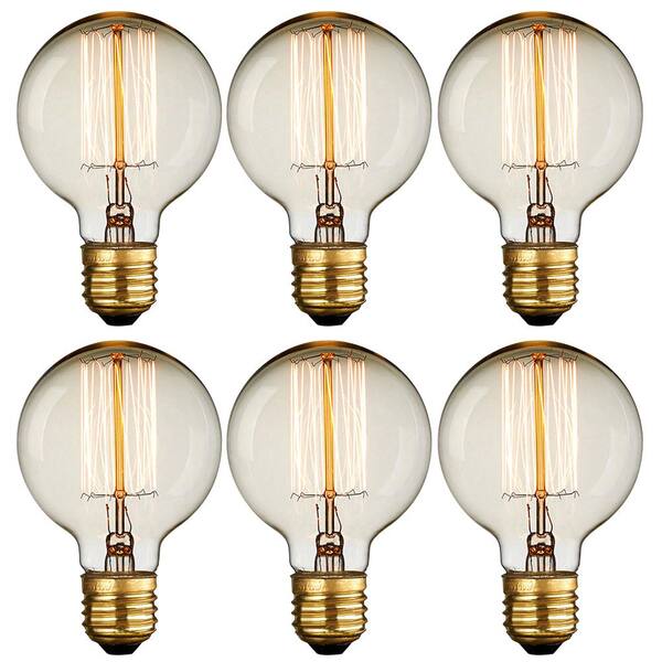 1-12 pcs B22 G95 Vintage Incandescent Edison Filament Bulb 60W Clear Glass Light 