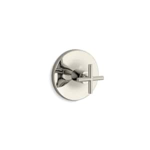 Purist 1-Handle Trim Kit with Cross Handle for Transfer Valve in Vibrant Polished Nickel (Valve Not Included)