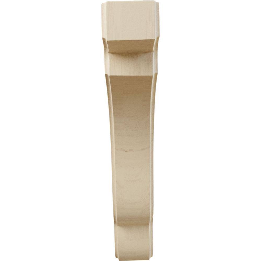 Unfinished Rubberwood Bedford Wood Bracket 1.75" W x 7.25" D x 9.5" H