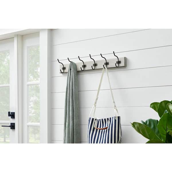Home Decorators Collection 18 in. Black Snap Install Hook Rack