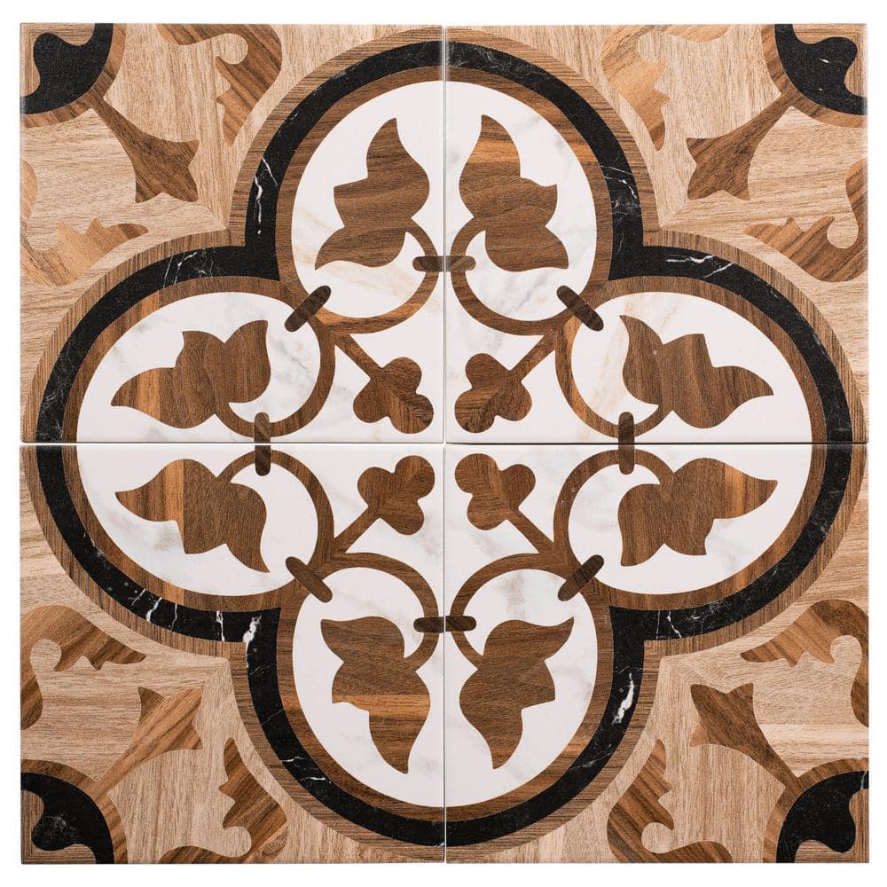 Byzian Brown 8" Matte Porcelain Marble Look Tile Sample