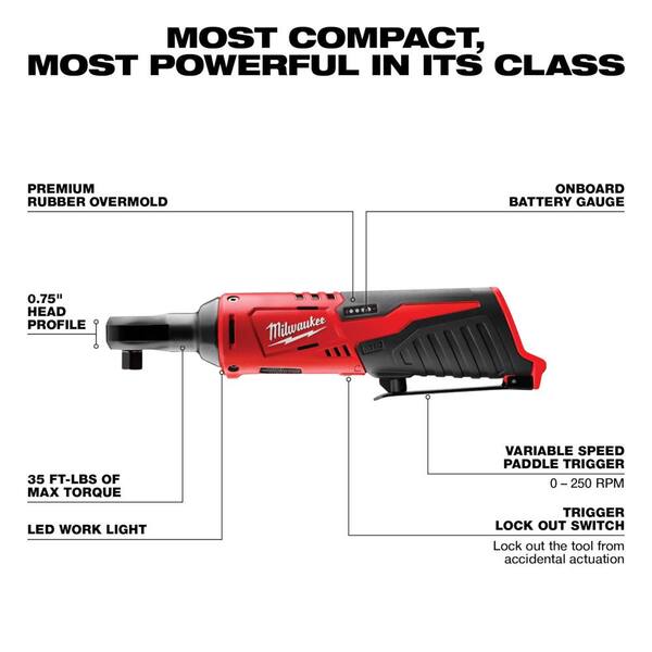 Milwaukee - M12 FUEL 12V Lithium-Ion Brushless Battery 6 in. HATCHET Pruning Saw Kit w/3/8 in. Ratchet, 4.0 Ah Battery, Charger