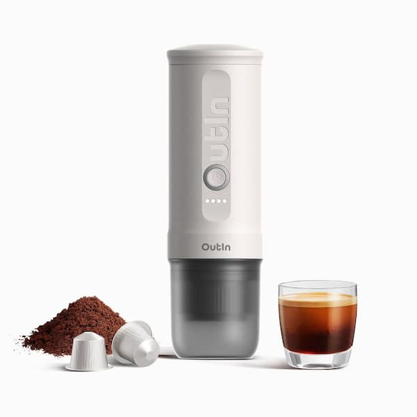 Outin nano エスプレッソマシン OutIn Nano Portable 2 Cup Pearl White Espresso Machine with