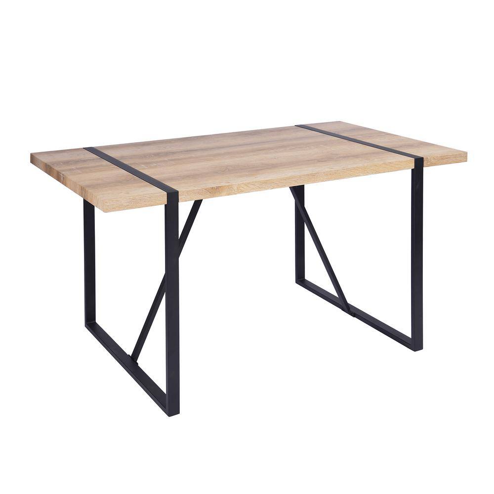 Homy Casa Vexa Beech Color Dining Table Vexa I The Home Depot