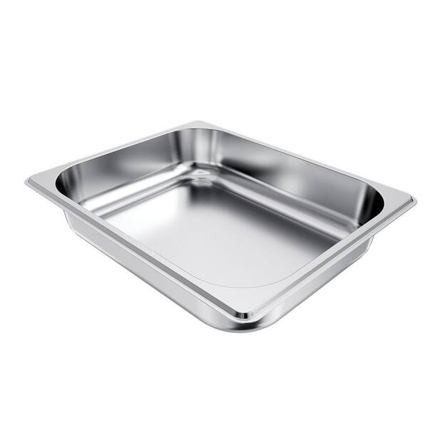 15.2 qt, 4 Pack Stainless Steel Steam Hotel Pan, 1/2 Size Table Roasting Pans, Restaurant Supplies for Home, Party