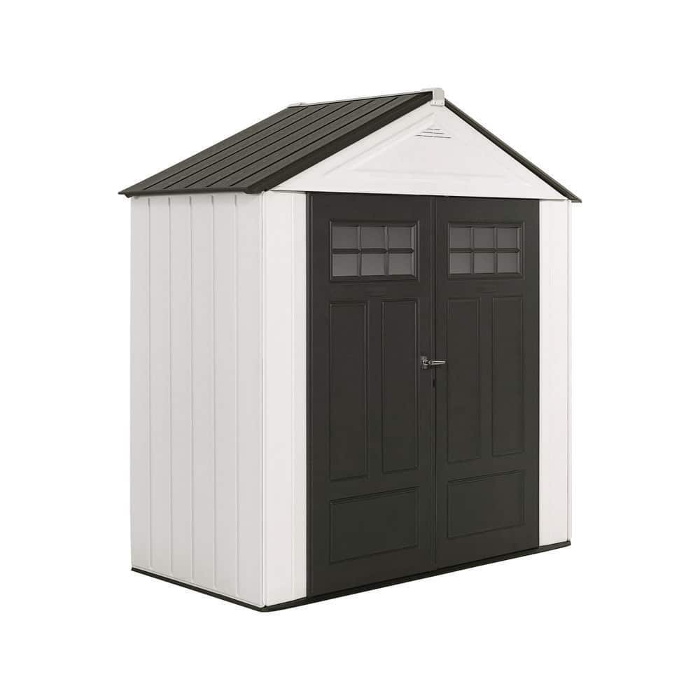 "Roughneck 7'x3'5"" Storage Shed, White/Charcoal" price history on PriceWatchPro