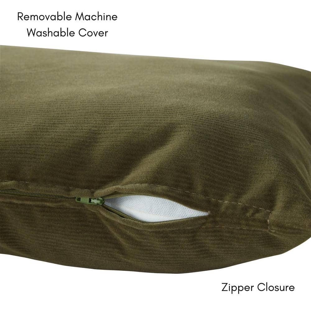 Small Sage Green Corduroy Reversible Throw Dog Bed
