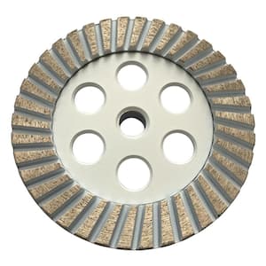5 in. Granite or Concrete, Turbo Rim Diamond Blade Grinding Wheel, 80/100 Grit, Medium/Fine Grit, 5/8 in. 11 Arbor