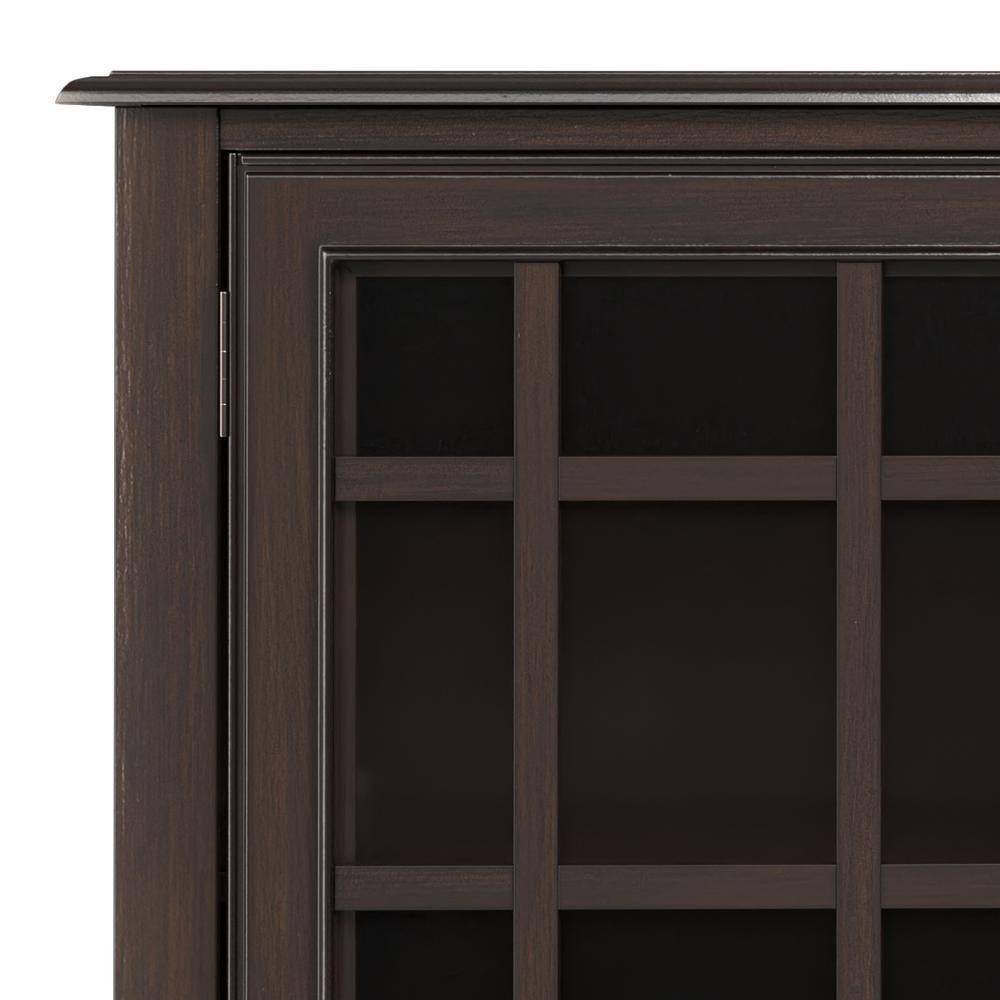 Chestnut Brown Solid Wood Office Storage Cabinet with Adjustable Shelving