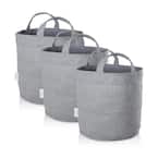 5 Gal. Steel Grey Fabric Planting Garden Grow Bags with Handles Planter Pot (3-Pack)