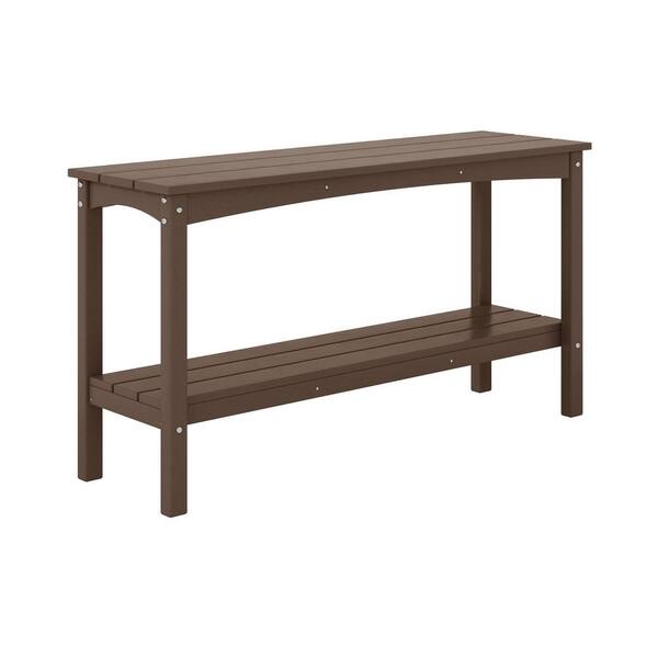 WESTINFURNITURE Laguna Outdoor Patio Bar Console Table with Storage