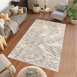 Mohave Ivory Charcoal 2 ft. x 3 ft. Abstract Area Rug