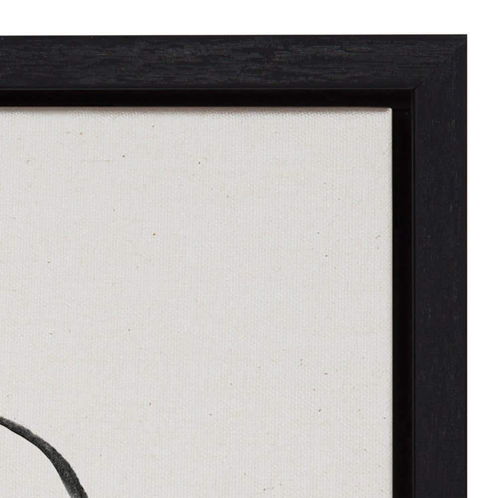 Sylvie Black and White Abstract Canvas Wall Art Set