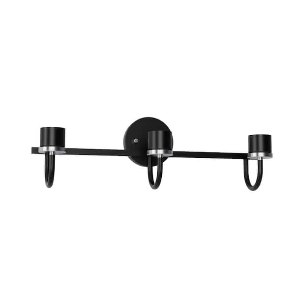 3-Light Black Nickel Vanity Light Canopy Elevate Your Bathroom with Style