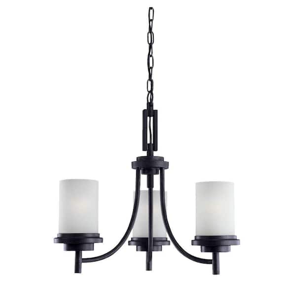 Generation Lighting Winnetka 3-Light Blacksmith Transitional Modern Hanging 1-Tier Chandelier