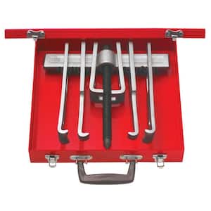 12 Piece Cased Set of 10 Ton 2 Arm Pullers with 6 Jaws