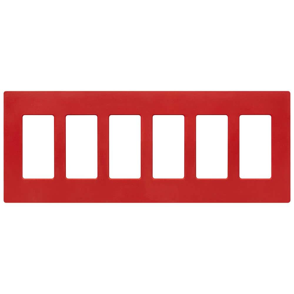 Claro 6 Gang Wall Plate for Decorator/Rocker Switches, Satin, Signal Red (SC-6-SR) (1-Pack) price history on PriceWatchPro