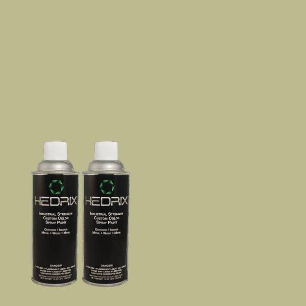 Hedrix 11 oz. Match of PPU11-8 Moss Print Semi-Gloss Custom Spray Paint (2-Pack)