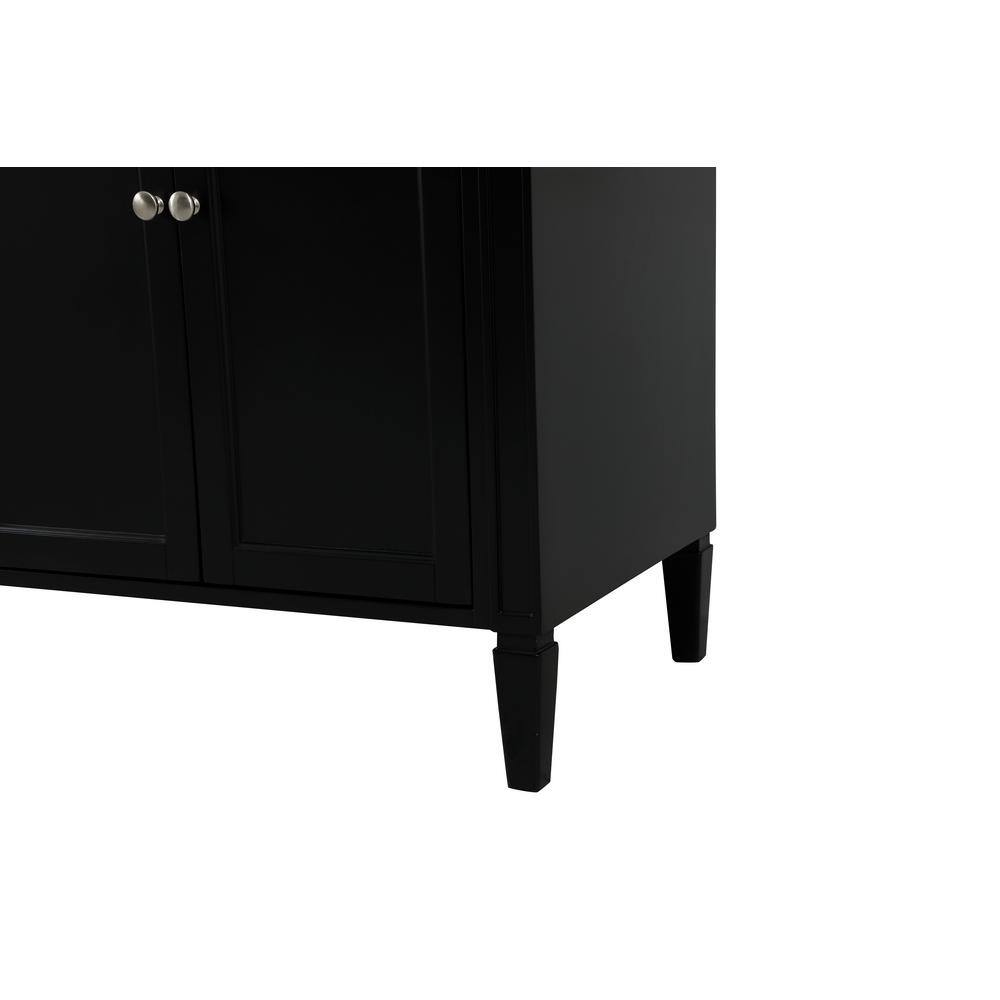Black Double Sink Vanity with Carrara Marble Top, 72"