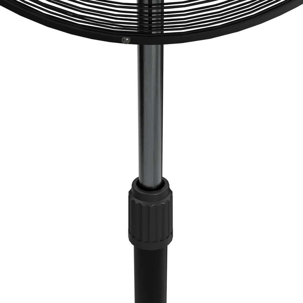 Hunter Matte Black 48" Oscillating Pedestal Fan with Adjustable Height
