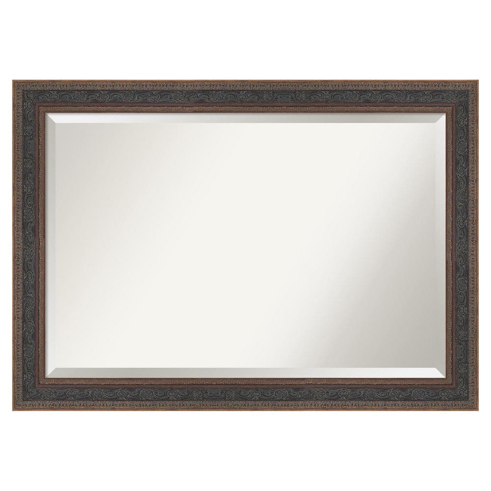 Attic Aged Bronze 41.5 in. x 29.5 in. Beveled Traditional Rectangle Wood Framed Bathroom Wall Mirror price history on PriceWatchPro