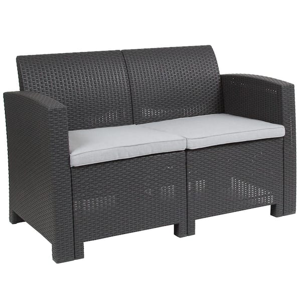Carnegy Avenue Gray Wood Outdoor Loveseat