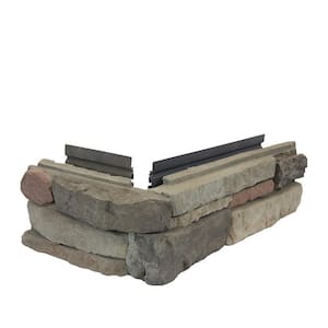 P-Series 5 in. x 12 in. To 19 in. Clover Dale Ledge Stone Concrete Stone Veneer Corners (1.6 lin. ft./bx)