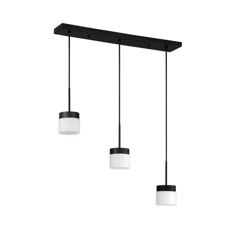 Kendal Lighting NUON 3Light Black Island Pendant Light PF1503LBRBLK The Home Depot