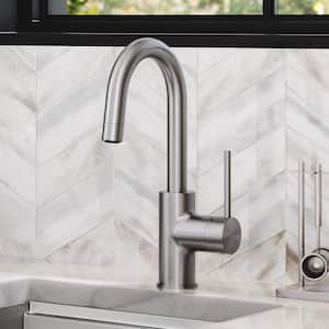 Oletto Single-Handle Kitchen Bar Faucet in Spot-Free Stainless Steel