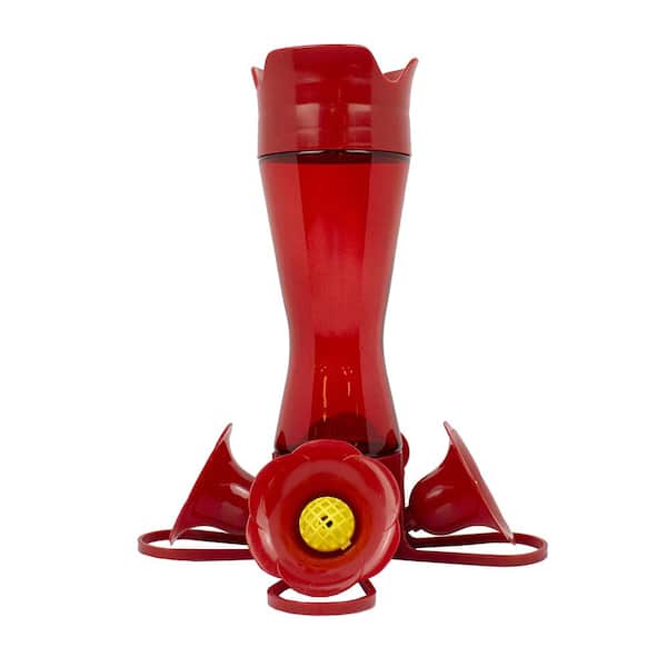 Perky-Pet Red Pinch Waist Glass Hummingbird Feeder - 8 oz. Capacity