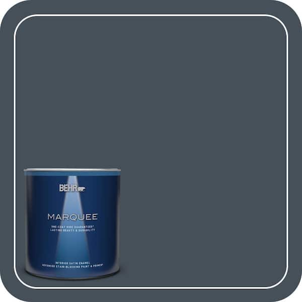 BEHR MARQUEE 1 qt. #PPF-48 Evening Storm Satin Enamel Interior Paint & Primer