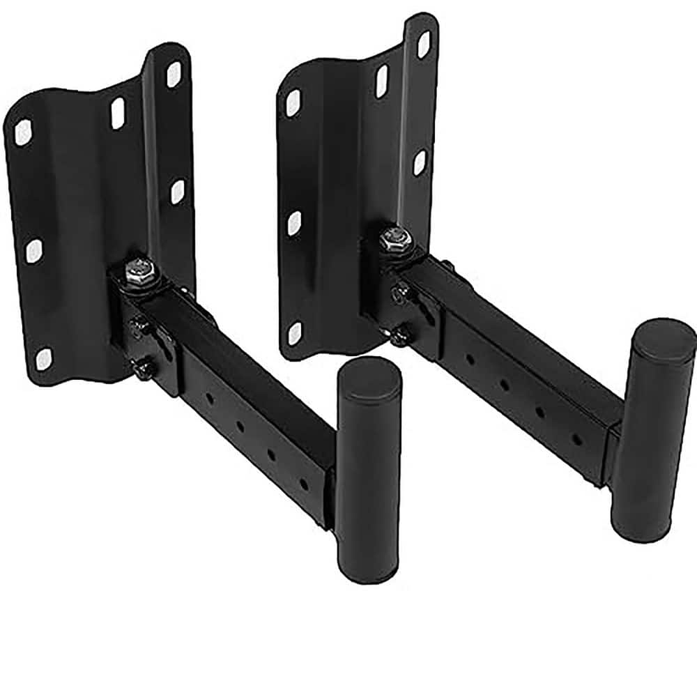 Heavy Duty Adjustable Wall Mount Speaker Brackets Holders Support 110lbs Swivel Tilt Black 2 Pack