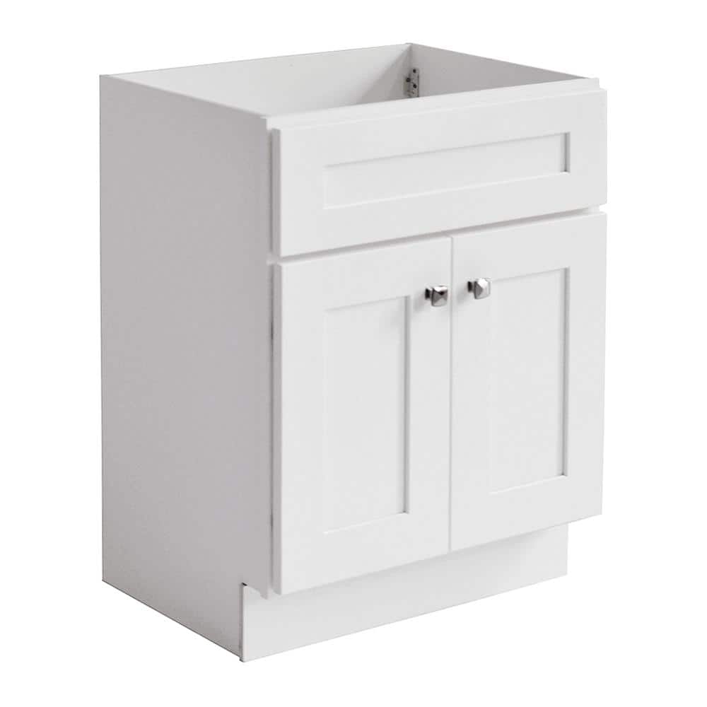 Brookings 30-Inch White Solid Wood Shaker Bathroom Vanity