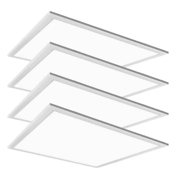 2 ft. x 2 ft. 5800 Lumens Integrated LED Flat Panel Light, 5000K White Color, 23.75 in. x 23.75 in. Dimension (4-Pack)