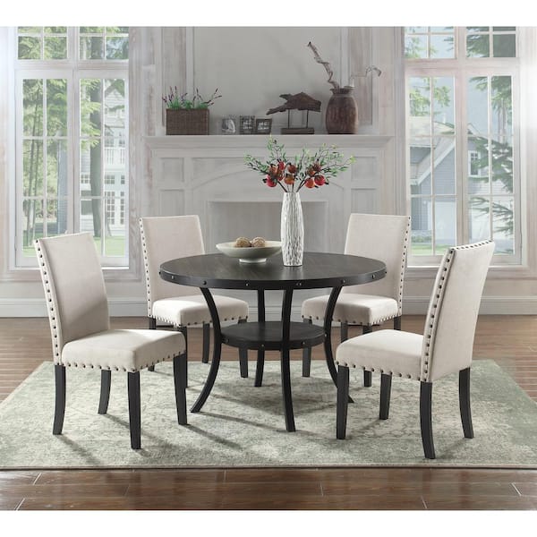 Antique Black Round Dining Table, Wayfair Dining Room Table And Chairs Round Shapes