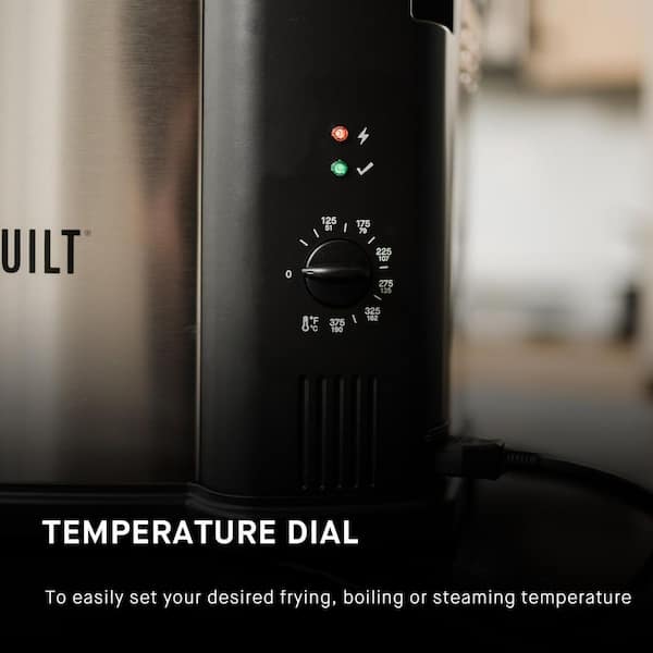 10 Liter XL Electric Fryer, Boiler, Steamer in Silver