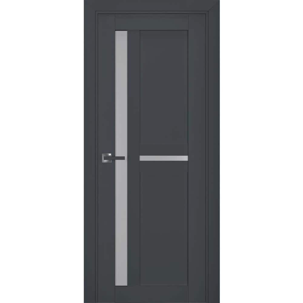 7288 30 in. x 96 in. Right-Hand/Inswing Solid Frosted Glass Antracite Single Prehung Interior Door with Hardware price history on PriceWatchPro