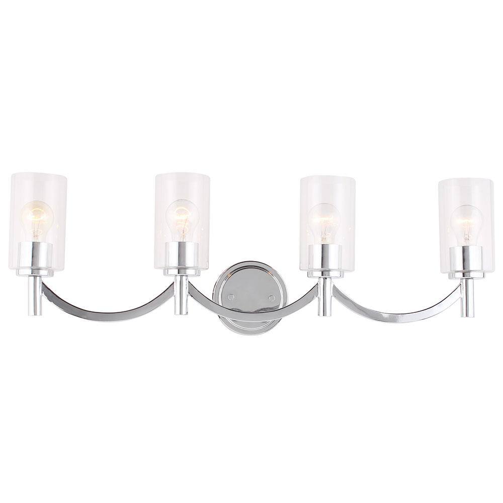 Eglo Devora 4Ligth Chrome and Clear Glass Bath Light 203752A