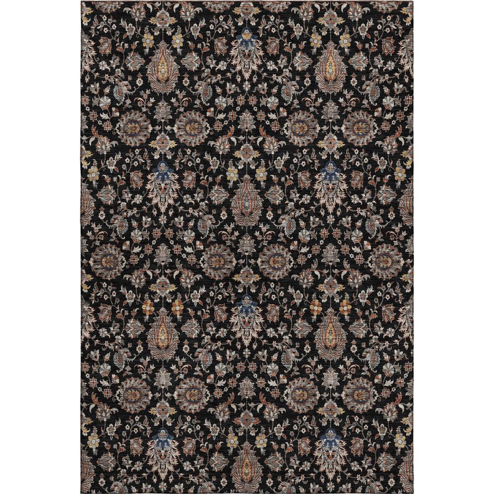 Mayfield Premium Machine Washable Abstract AMF2192 Black 8 ft. x 10 ft. Area Rug price history on PriceWatchPro