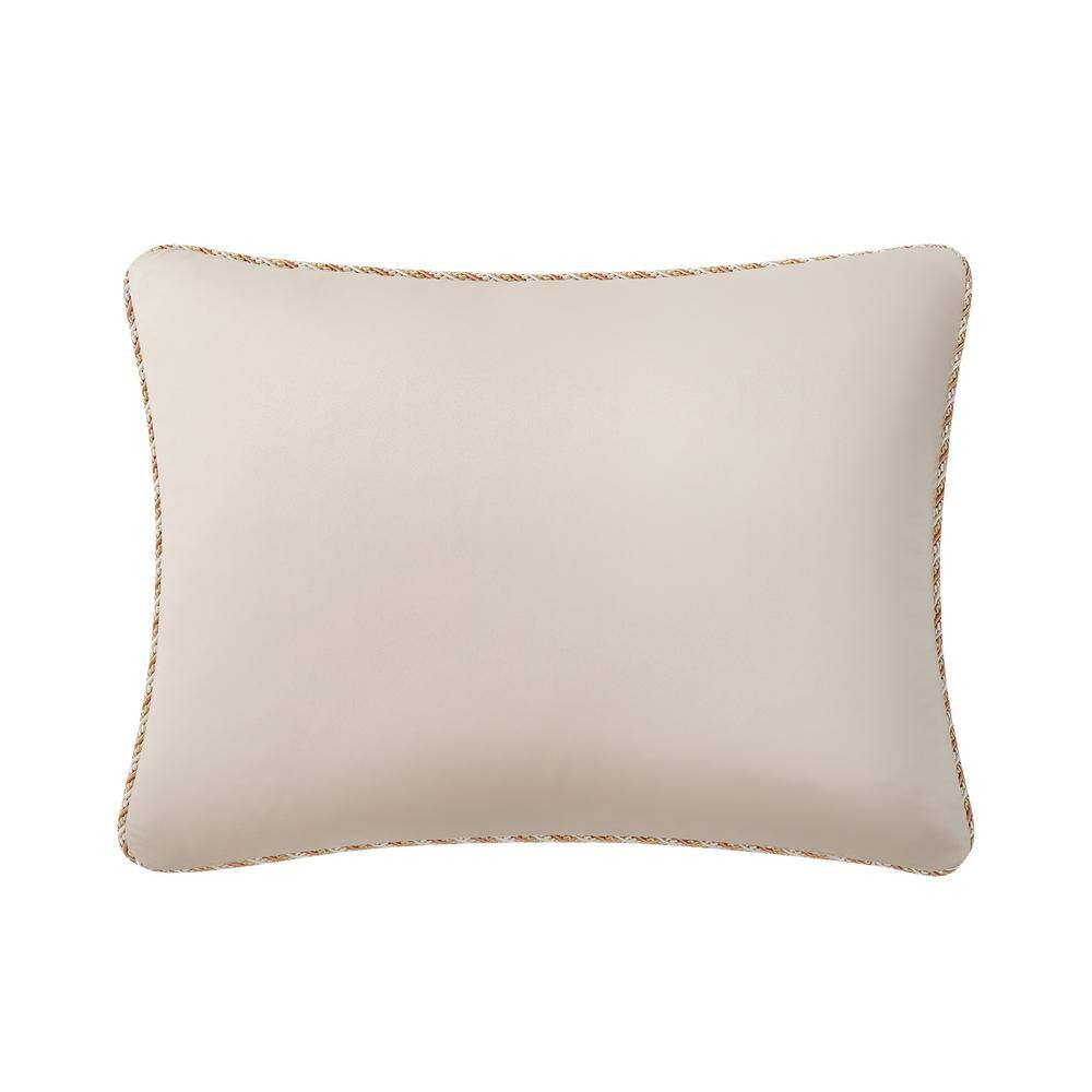 Oatmeal and Gold Jacquard King Bedspread Set