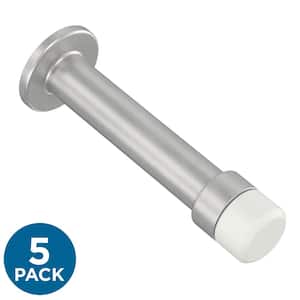 Bar 3 in. (76 mm) Solid Door Stop in Matte Nickel (5-Pack)