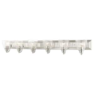 Thacher 48 in. 6-Light Brushed Nickel Vanity Light with Clear Glass