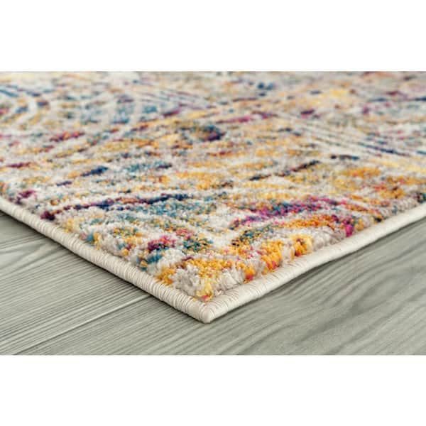 Manhattan 6 ft. X 8 ft. Multi-Colored Medallion Area Rug