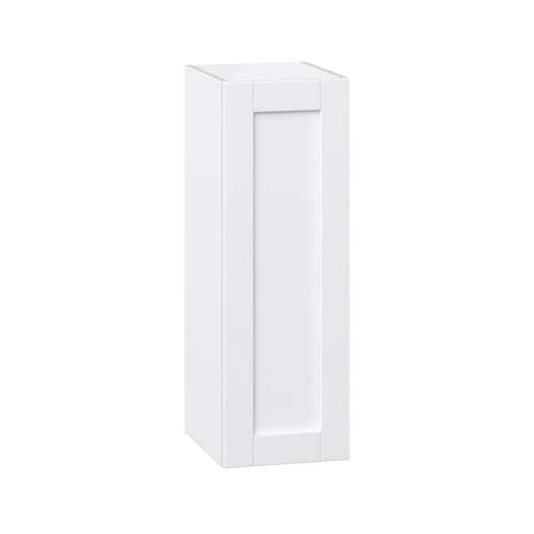 J COLLECTION Milton 12 in. W x 14 in. D x 35 in. H Assembled Shaker Wall Kitchen Cabinet in Bright White
