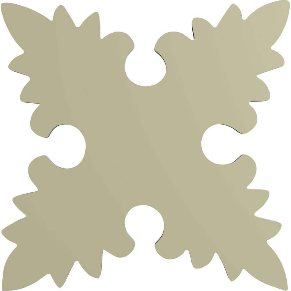 Primed Gray Traditional Decorative Rosette, 5.75" x 5.75"