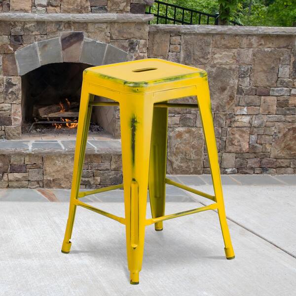 yellow bar stools home depot