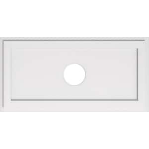 34 in. W x 17 in. H x 5 in. ID x 1 in. P Rectangle Architectural Grade PVC Contemporary Ceiling Medallion