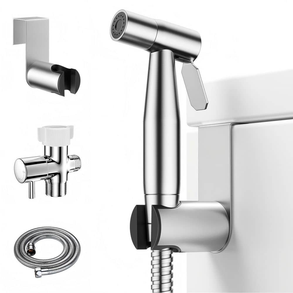 Handheld Toilet Bidet Sprayer with Bidet Hose, Stainless Steel Bidet Faucet for Feminine Wash, Baby Wash, Brushed Nickel price history on PriceWatchPro