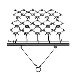 4 in. x 4 in. Heavy-Duty Chain Drag Harrow, 69-Teeth, ATV UTV Tractor Attachment for Field, Lawn Seeding